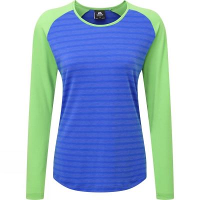 Tee Mountain Equipment Redline Manga Larga Mujer Azules / Verde - Chile LHV290361
